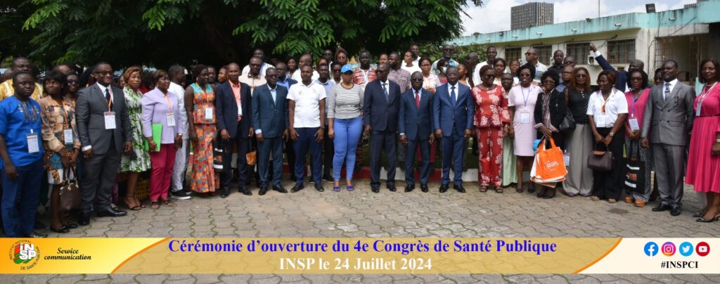 Le 4ème Congrès de santé publique de Côte d’Ivoire s’est tenu du 23 au 26 juillet 2024 à l’Institut National de Santé Publique (INSP) à Abidjan.