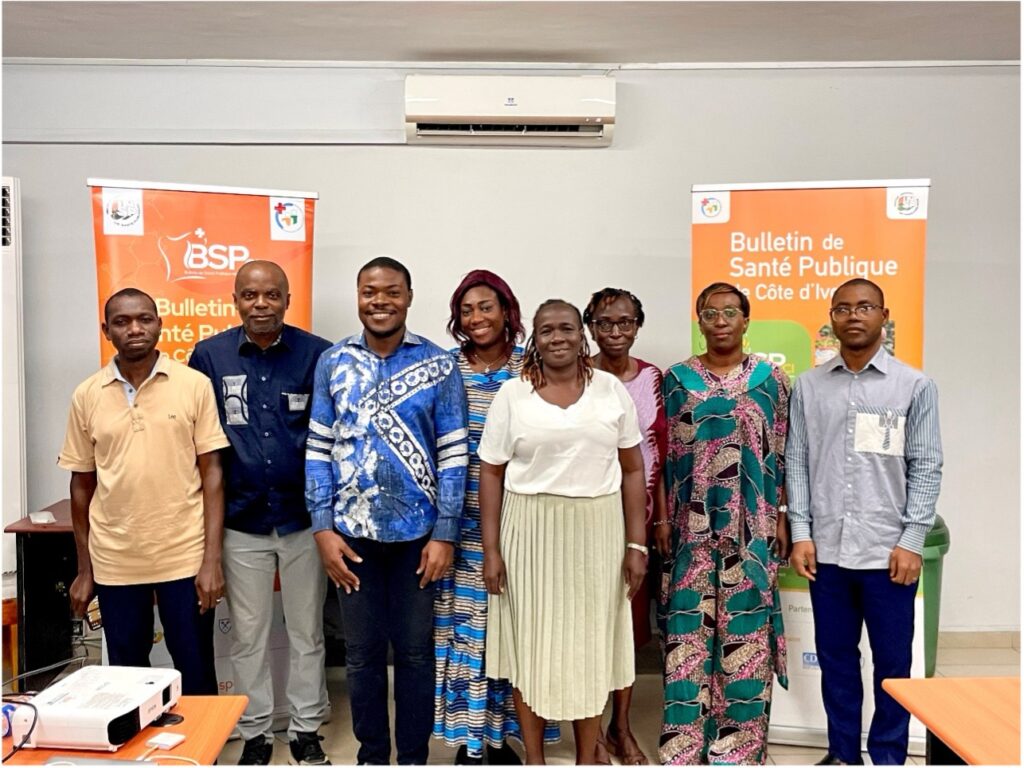 Dans le but d’améliorer les capacités des membres du comité de gestion du Bulletin de Santé Publique de Côte d’Ivoire (BSP-CI) à diffuser des résultats scientifiques de manière claire et accessible à des publics non scientifiques, une formation s’est tenue le 23 janvier 2025 à l’Institut National de Santé Publique (INSP) à Abidjan, Côte d’Ivoire.